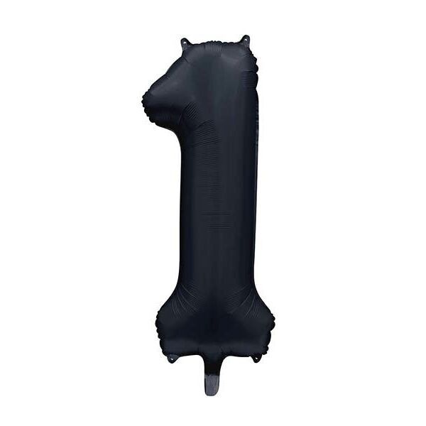 Foilballoon 34" n. 1 nero satinato