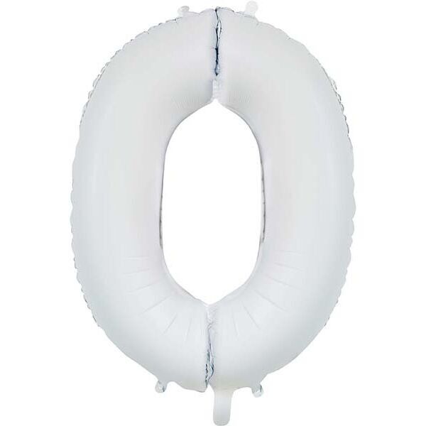 Pallone foil 34" n. 0 bianco satinato
