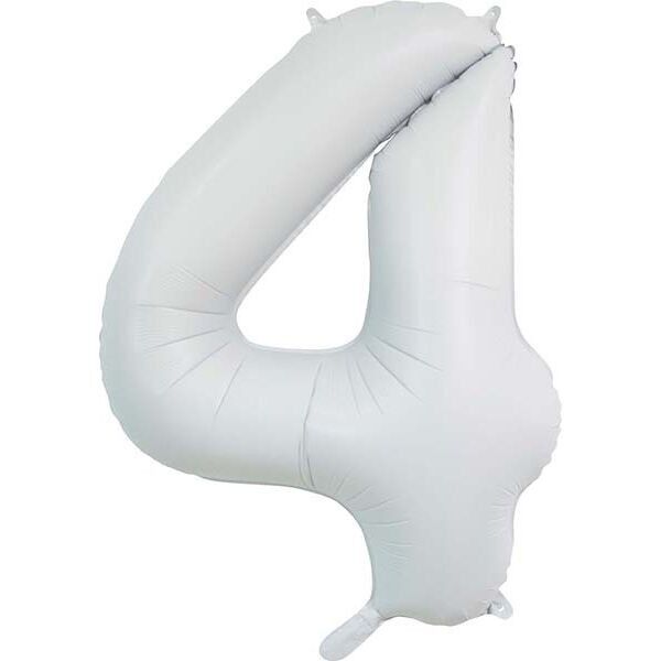 Pallone foil 34" n. 4 bianco satinato
