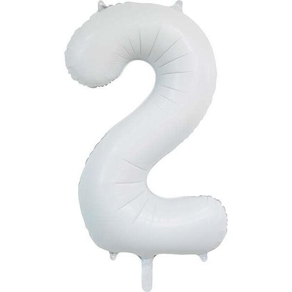 Pallone foil 34" n. 2 bianco satinato