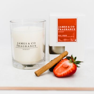 No. 4 red 35 hr glass candle