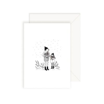Card In the Forest - Mom and Daughter