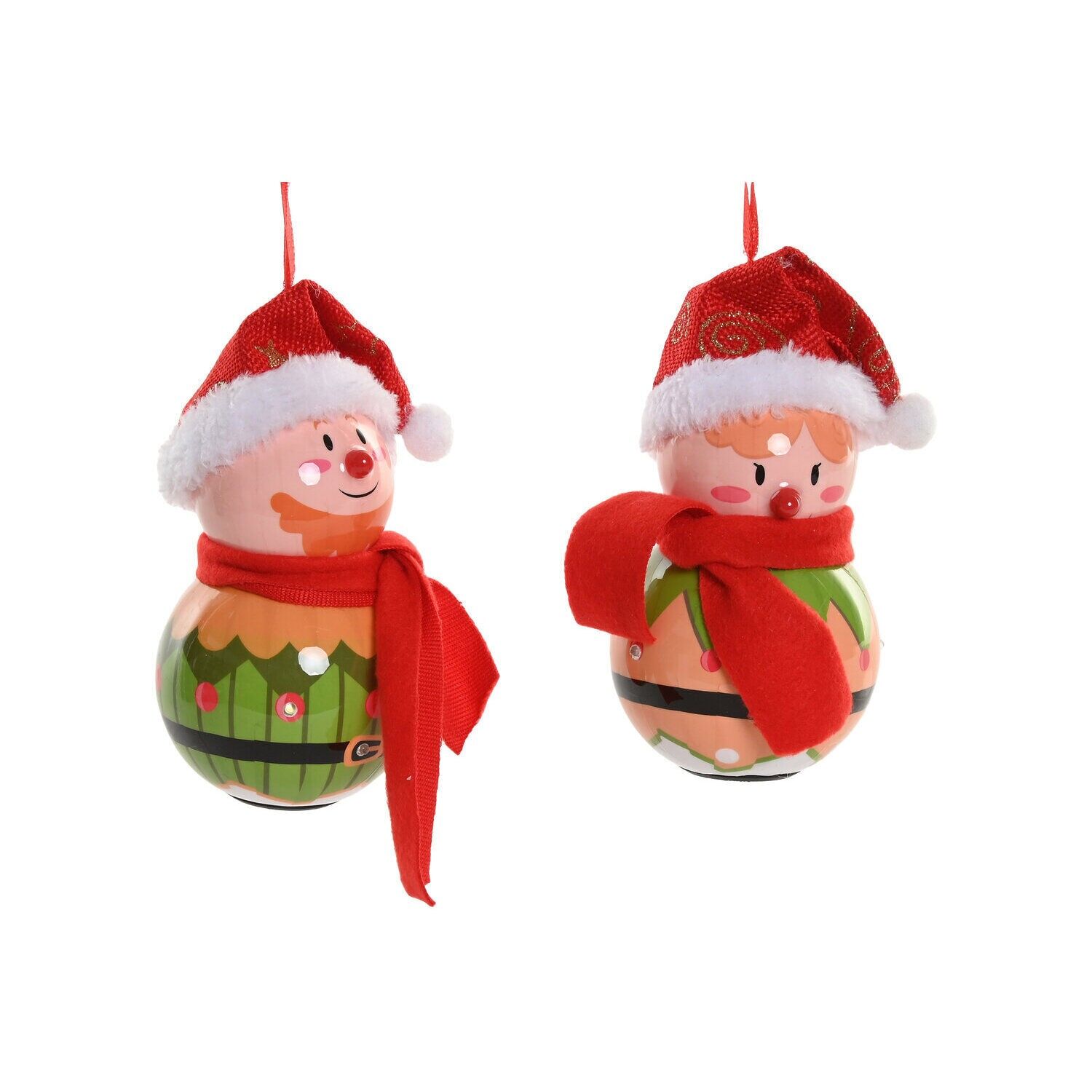 PVC LED hanging decoration 8x8x14.5 elf 2 assorted - Christmas decoration - NV220734