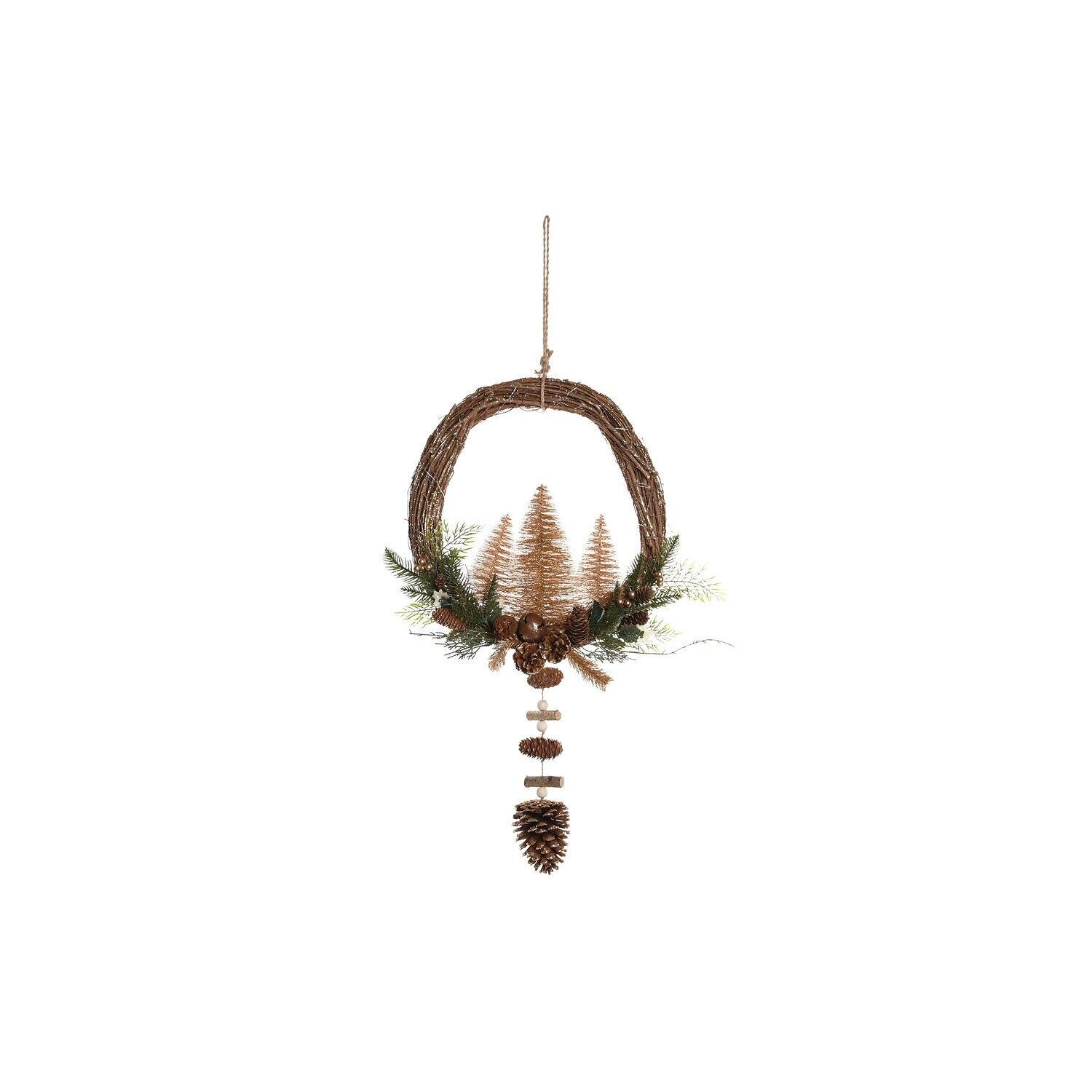 Hanging wooden LED decoration 44x10x90 door - Christmas decoration - NV198374