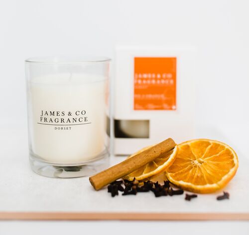 No. 6 orange 35hr glass candle