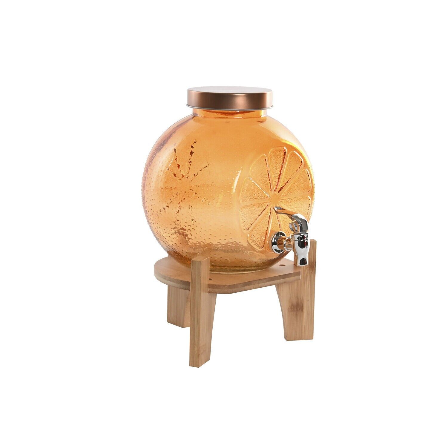 Glass beverage dispenser 24x17.5x24 5l orange PC219747