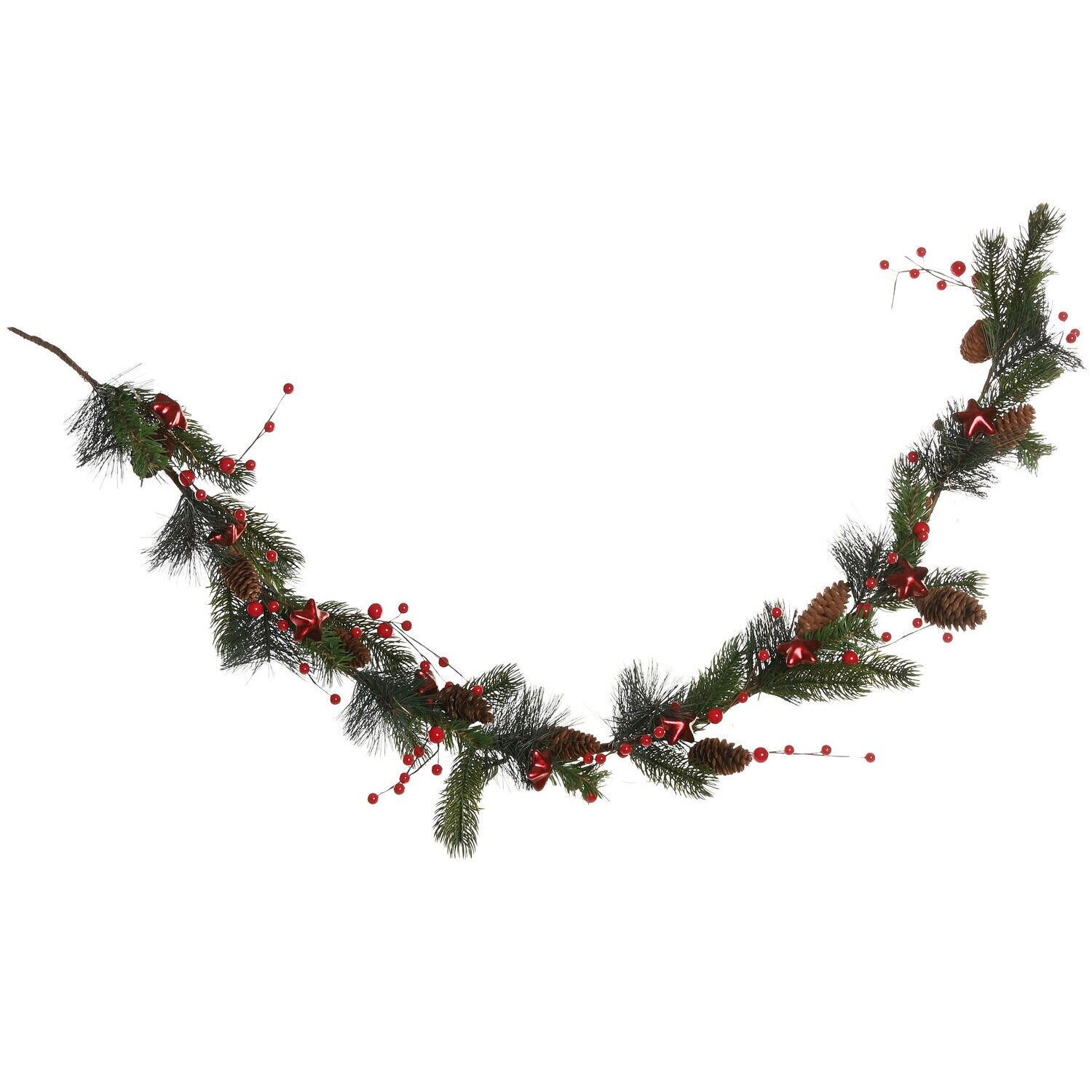 PVC LED string lights 14x7x150 2xAA 40 LEDs green - Christmas decoration - NV220823