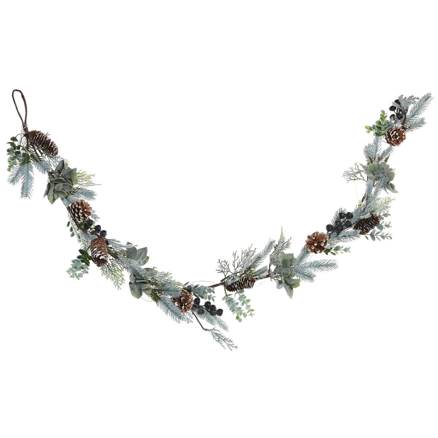 PVC LED string lights 14x7x150 2xAA 40 LEDs green - Christmas decoration - NV220825