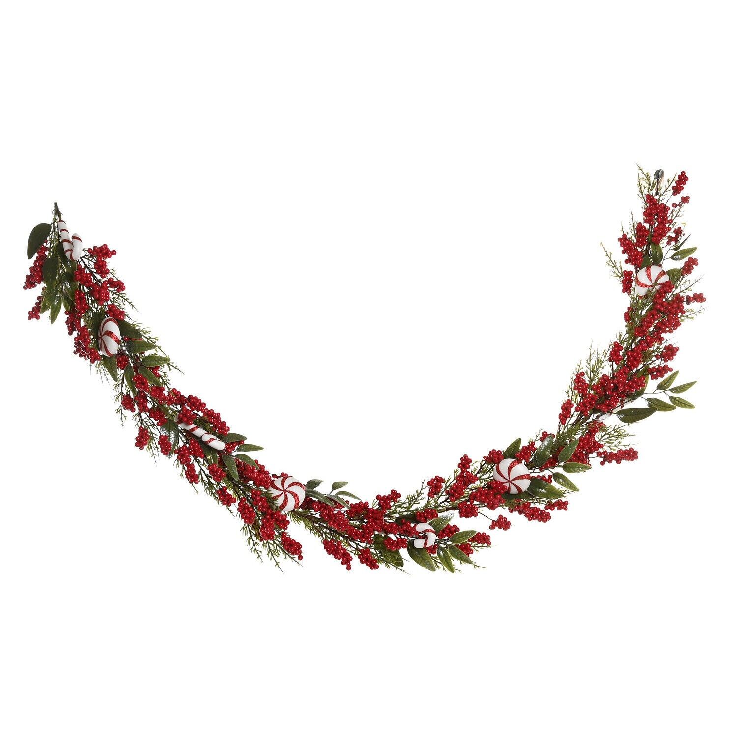 PVC LED garland 15x15x180 35 LEDs green - Christmas decoration - NV220796