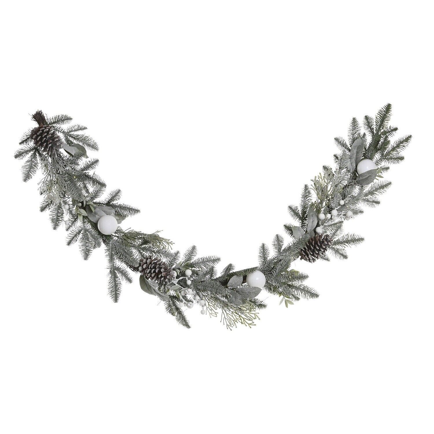 PVC LED garland 25x13x152 35 LEDs green - Christmas decoration - NV220806