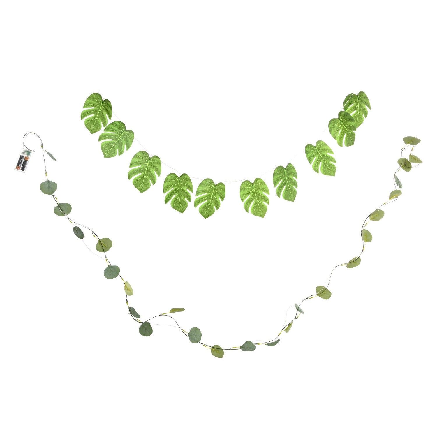 PVC LED string lights 6x0.3x180 tropical leaf 2 assorted DH220223