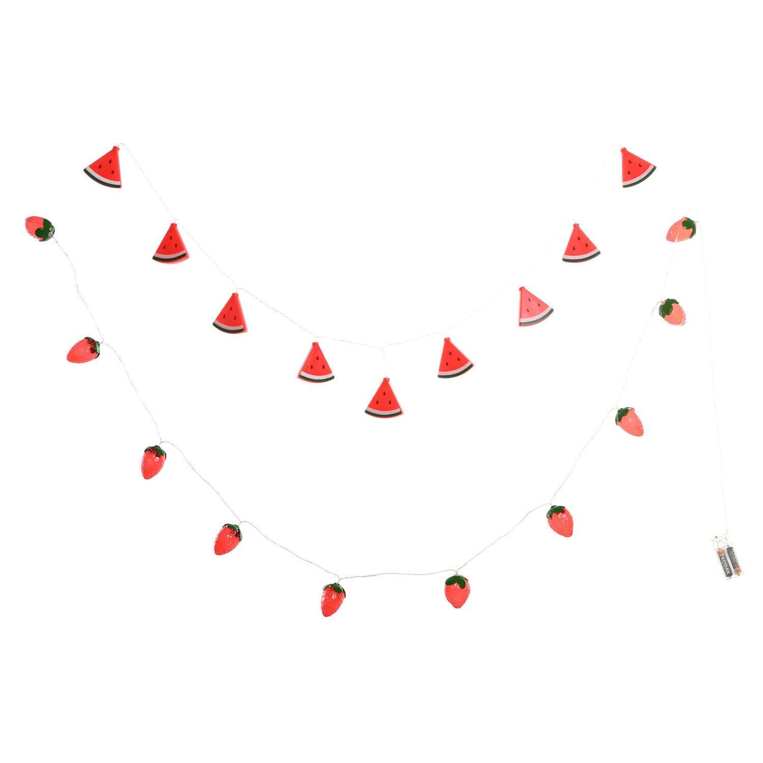 Garland set of 10 LED 4x5x180 strawberries 2 assortment DH220222