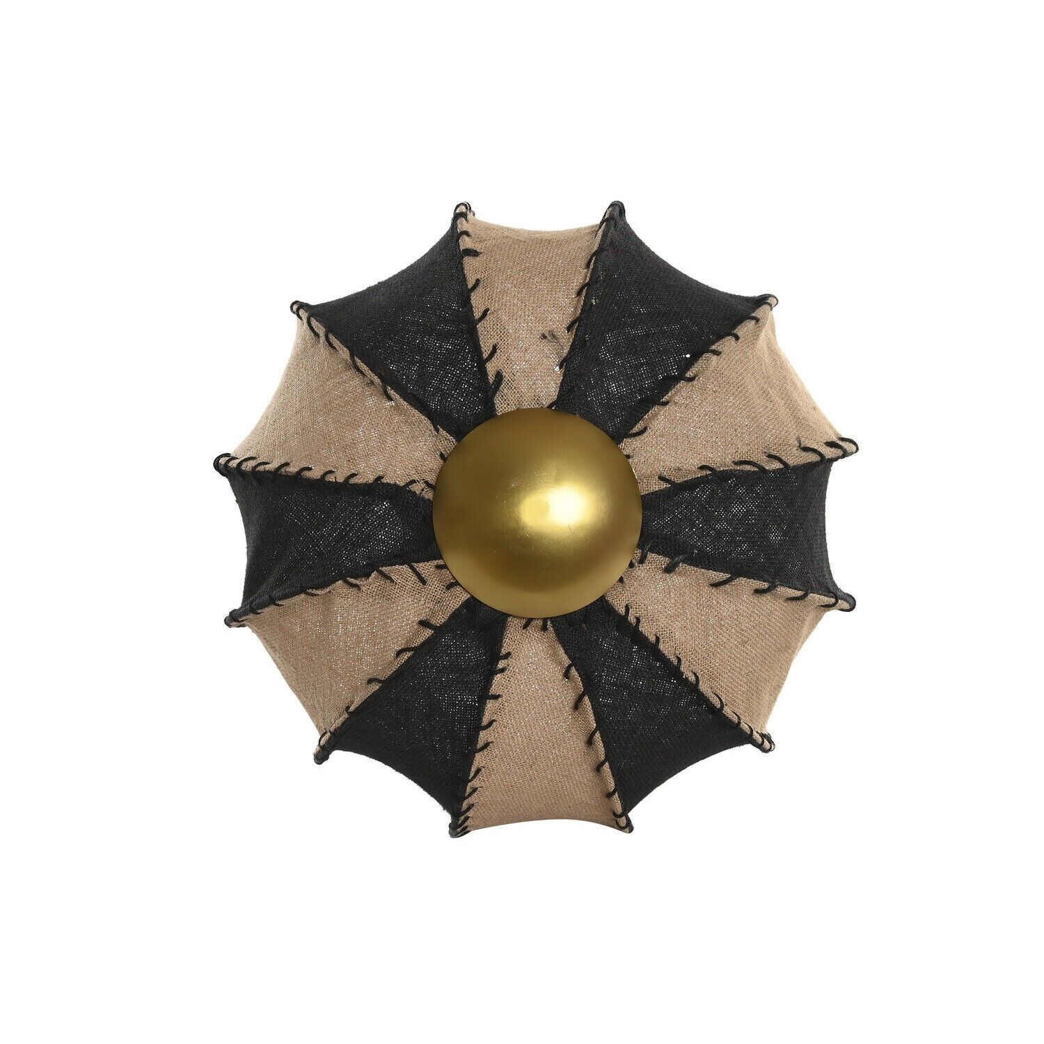 Jute and iron wall lamp 50x50x25 natural LA219500