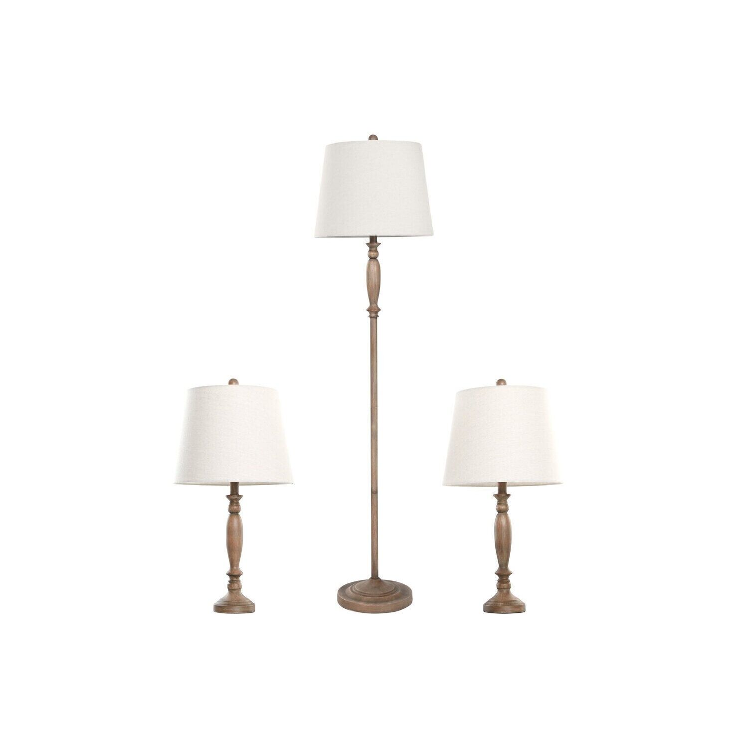 Floor lamp set of 3 metal 38x38x150 with 2 table lamps LA218443