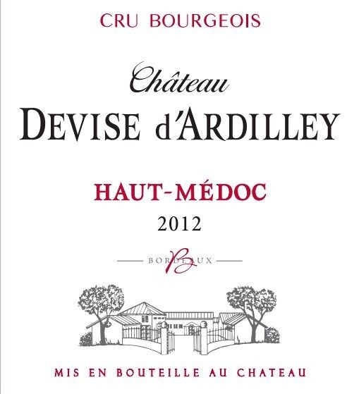 Vino tinto - Château Devise d'Ardilley 2012 - 75 cl
