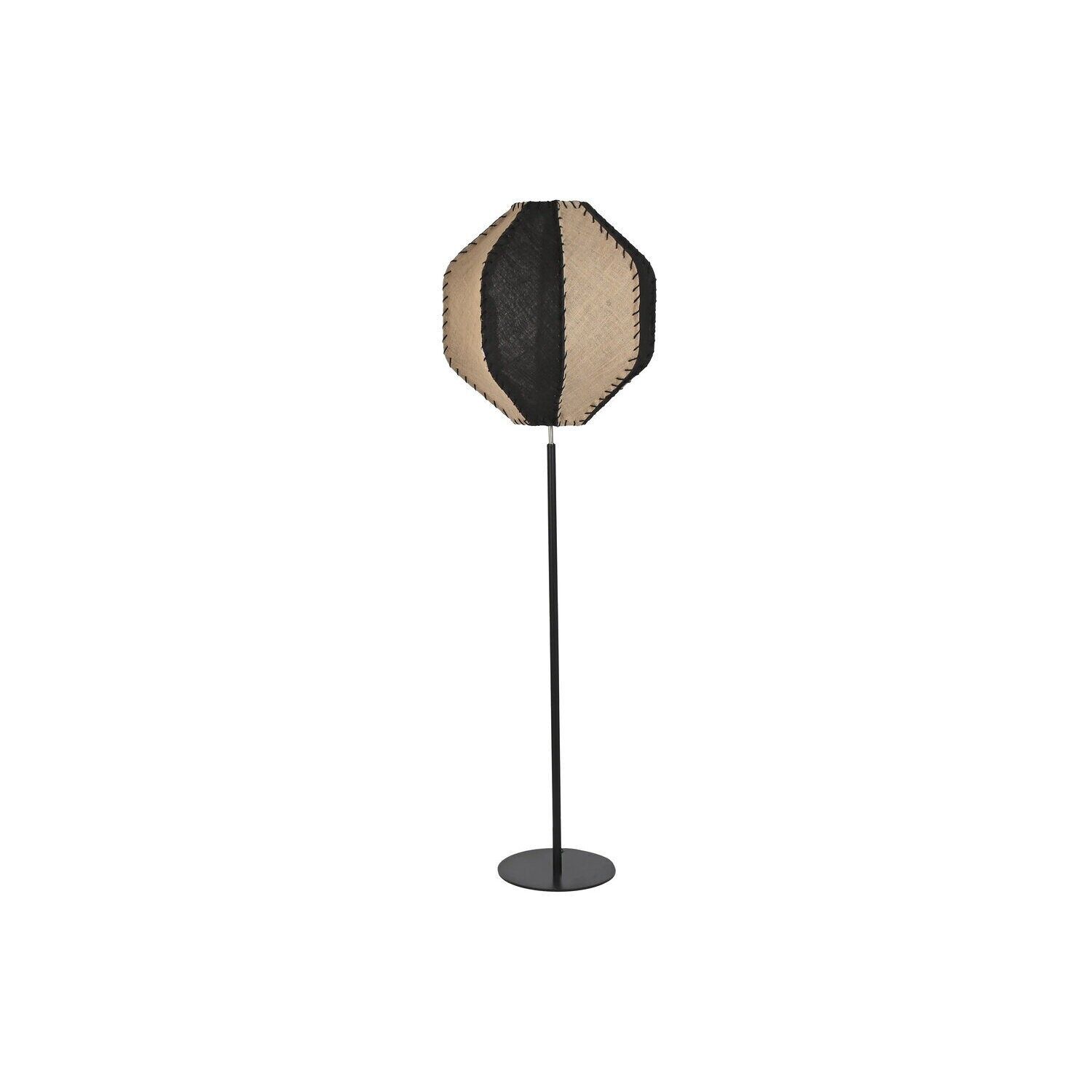 Jute and iron floor lamp 50x50x165 natural two-tone LA219499