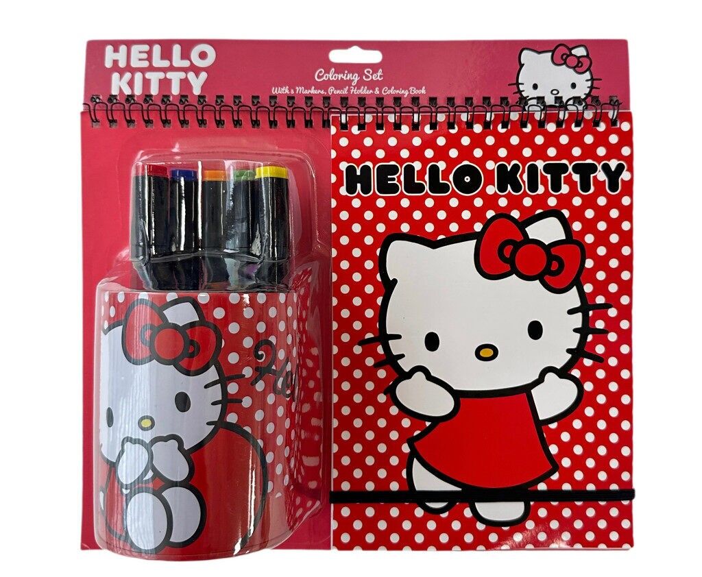 EINTEILIGES DOPPELSPITZEN-FILZSTIFT-SET + METALLTOPF + MALBUCH