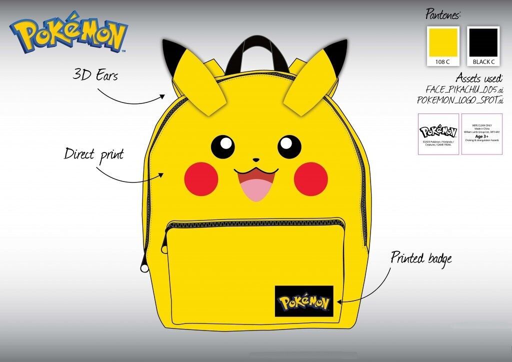 Rucksack mit 3D-Ohren, 30 cm