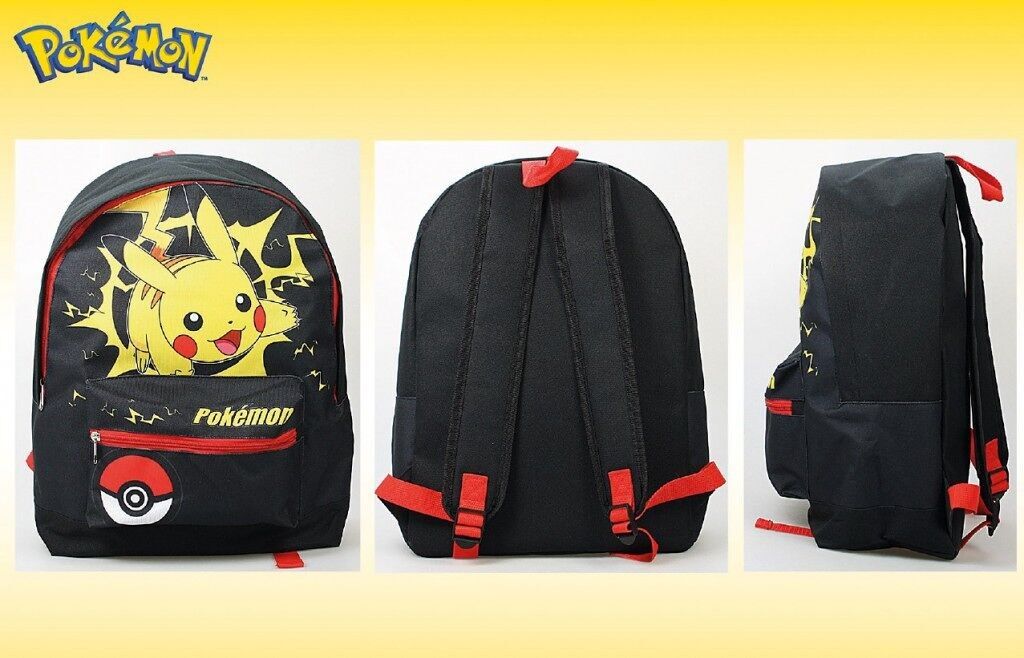 RUCKSACK SCHWARZ UND ROT MIT VORDERTASCHE