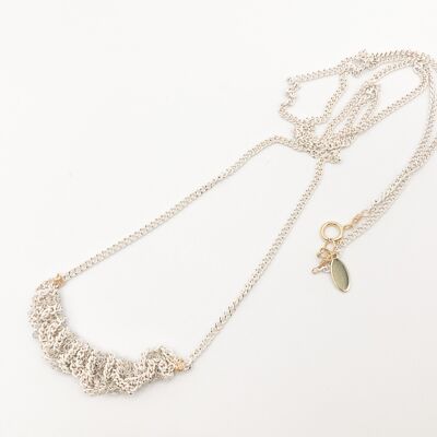 LONG NECKLACE - BUCKLEY / BJ - WHITE
