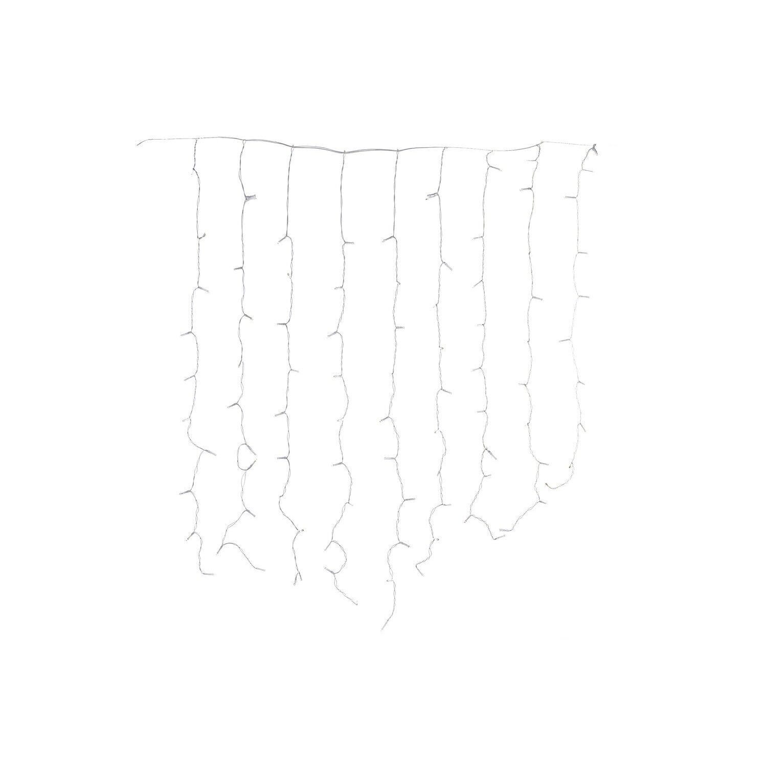 PVC LED Lights 100x1x100 100L, 5mm IP44 Curtain - Christmas Decoration - NV184618