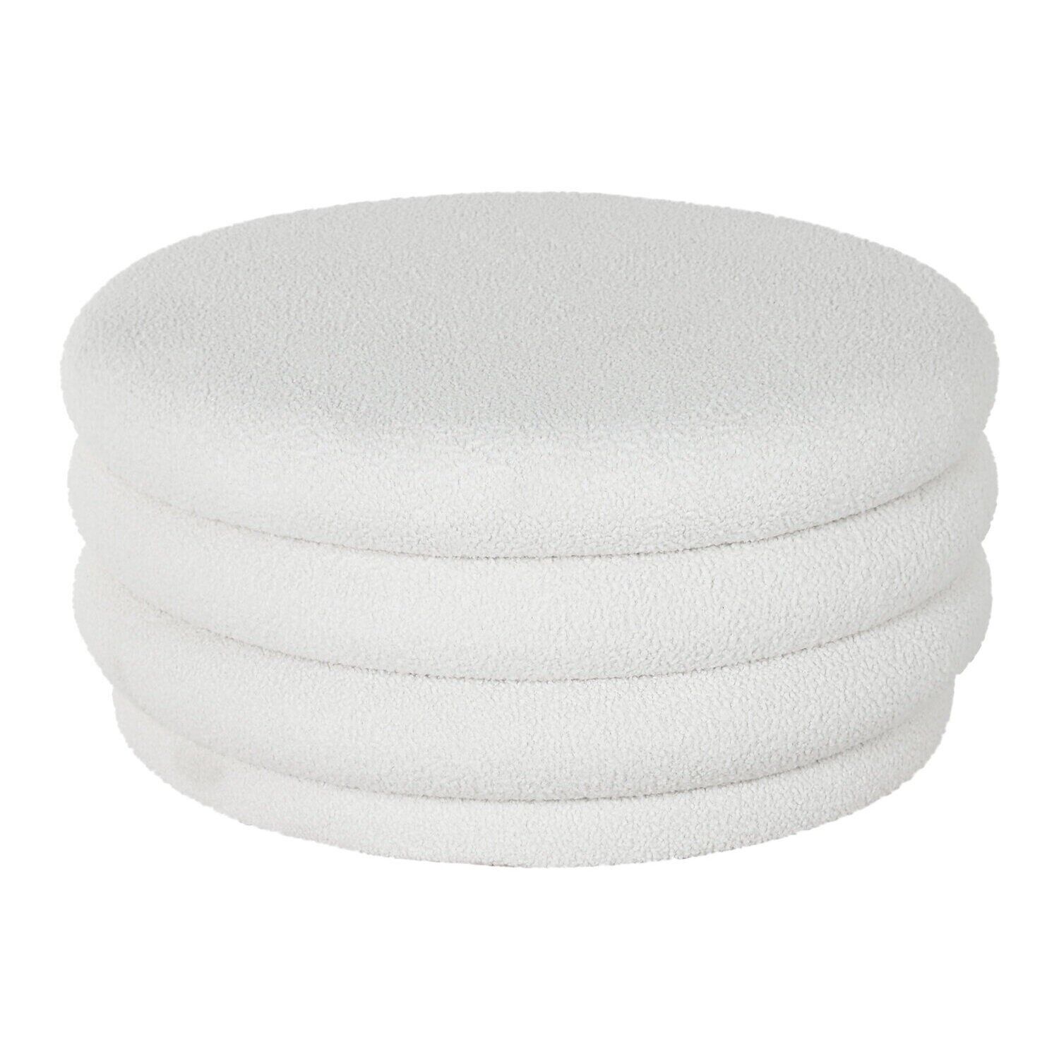 Table basse en polyester, plateau blanc 79 x 79 x 38 cm, MB217366