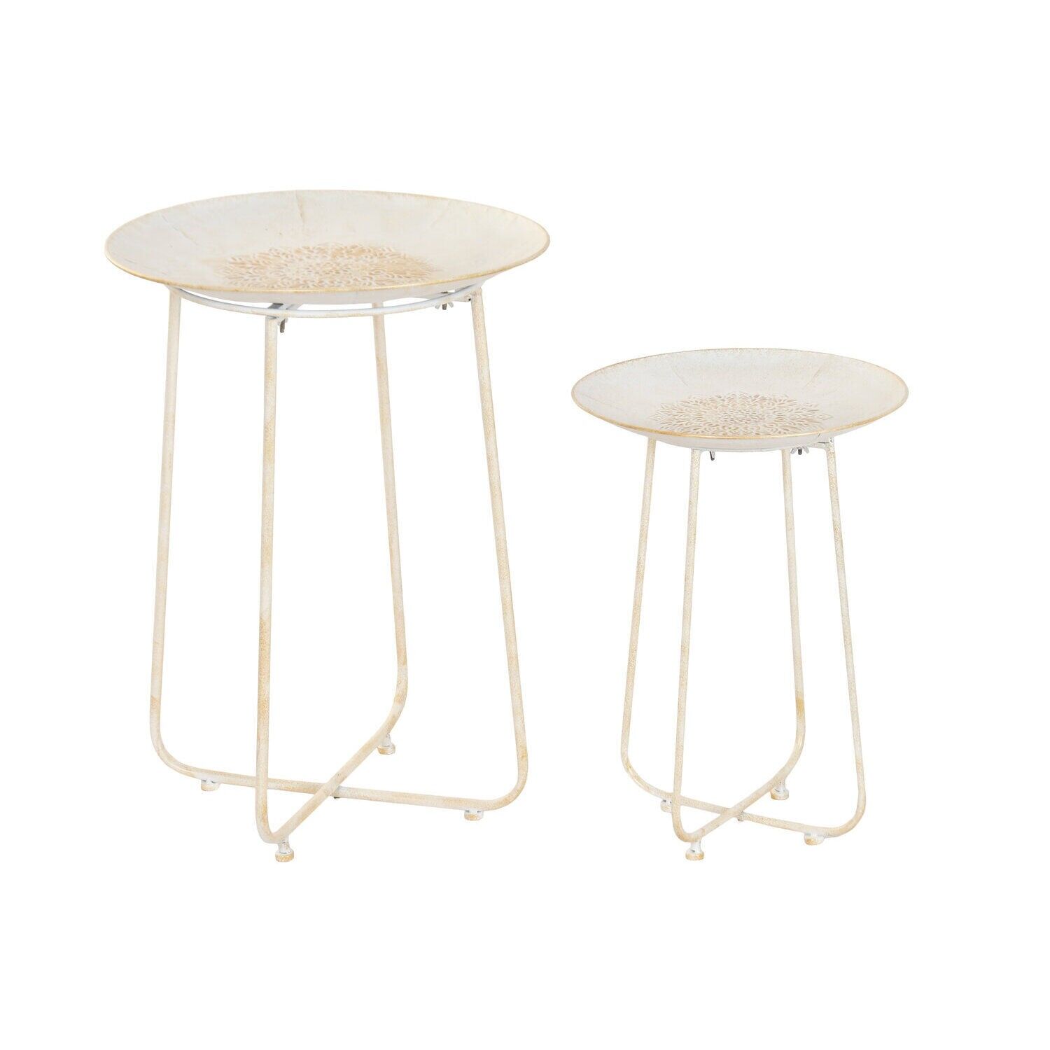 Side table set of 2 metal 48x48x66 mandala LD222126
