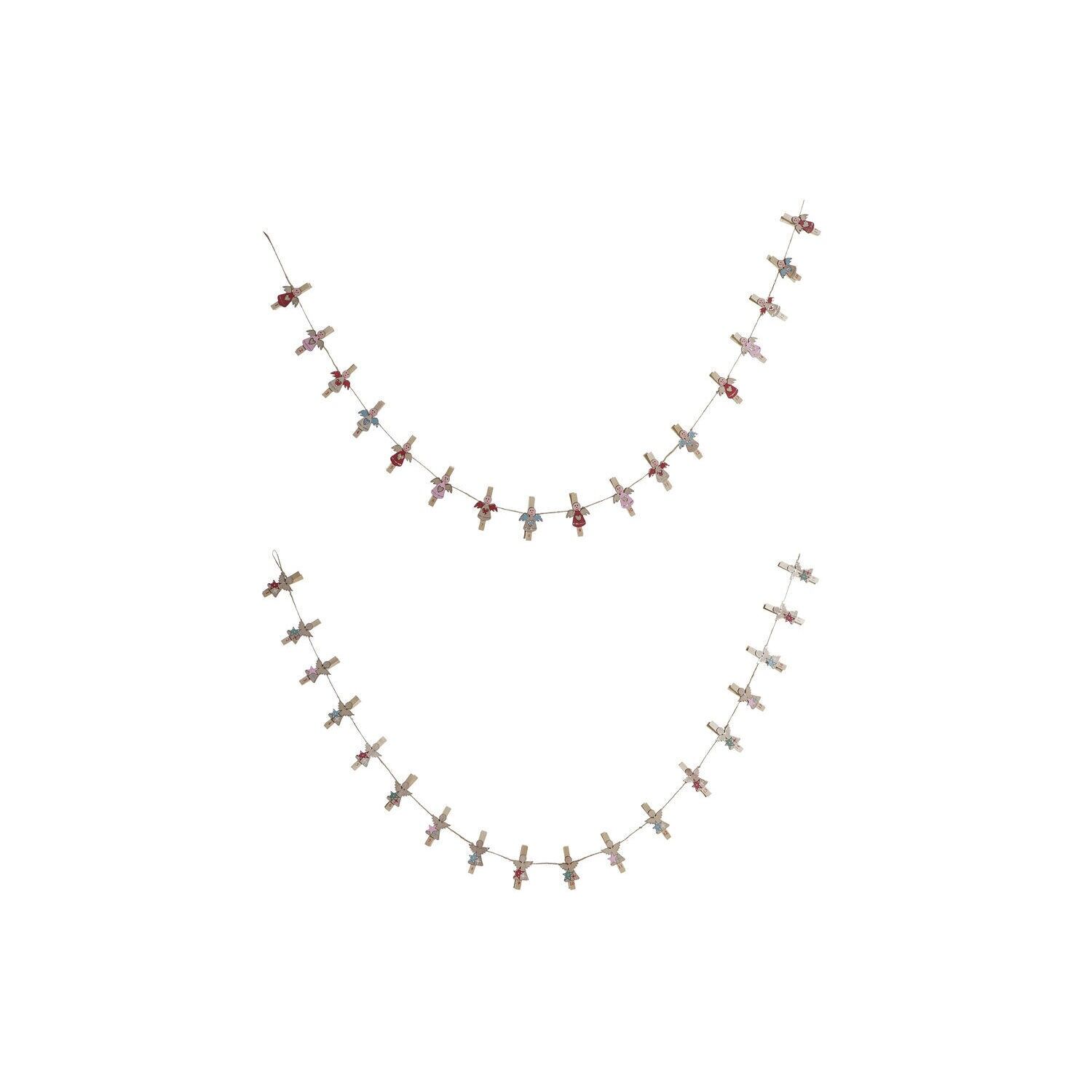 Wooden clothespins 206x2x7 calendar 2 assorted - Christmas decoration - NV184302