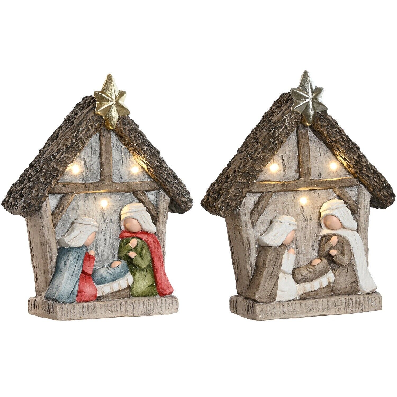 LED Nativity Scene (Magnesia) 27.5x10.5x34.5 cm, 2 Assorted - Christmas Decoration - NV214272