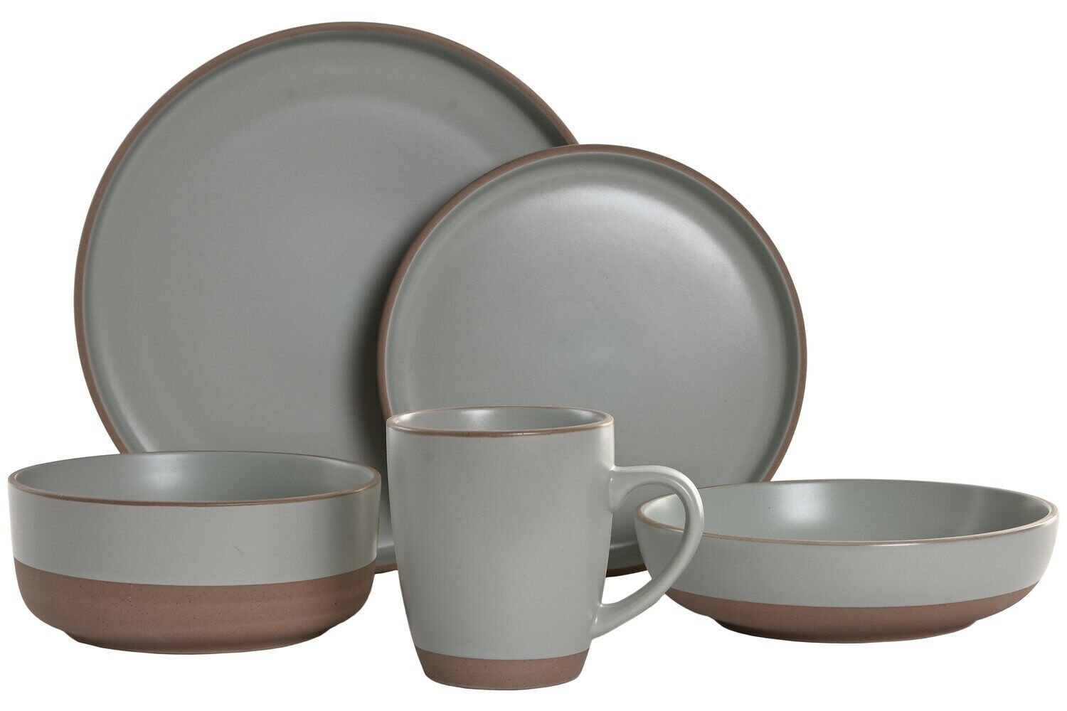 Buy wholesale Stoneware plate 20.4x20.4x2.4 matte sky blue PC219736
