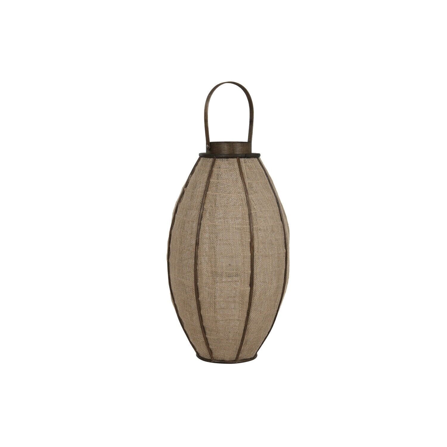 Bougeoir en bambou et jute 34x34x74 naturel PV217124