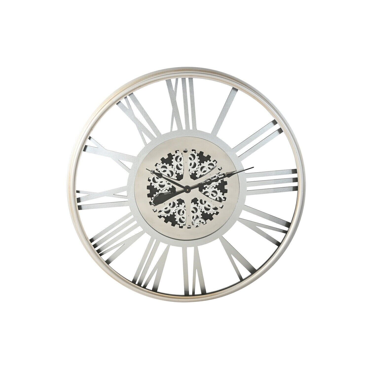 Iron wall clock 102x9.5x102 with silver movement RE218828