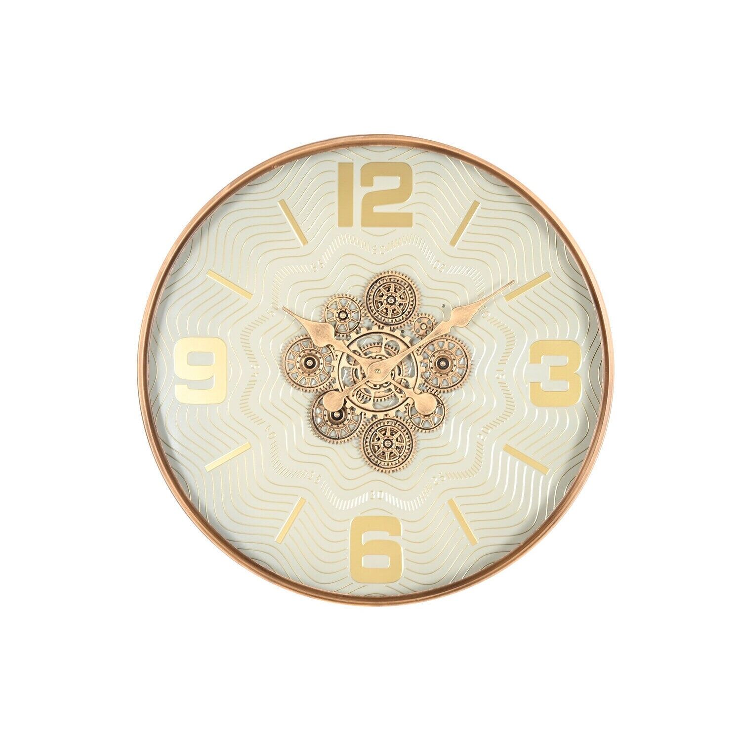 Metal and glass wall clock 60x8x60 movement RE222524