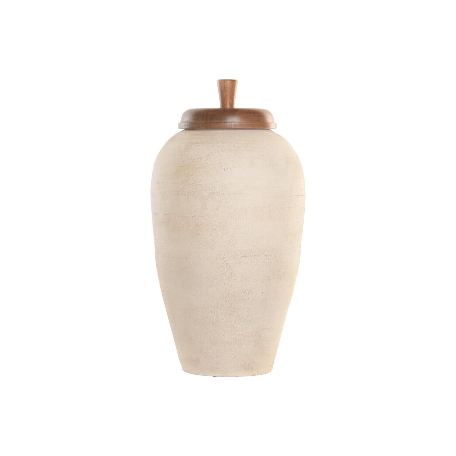 Poignée en terre cuite Tibor 25x25x53, couvercle brut JR222330