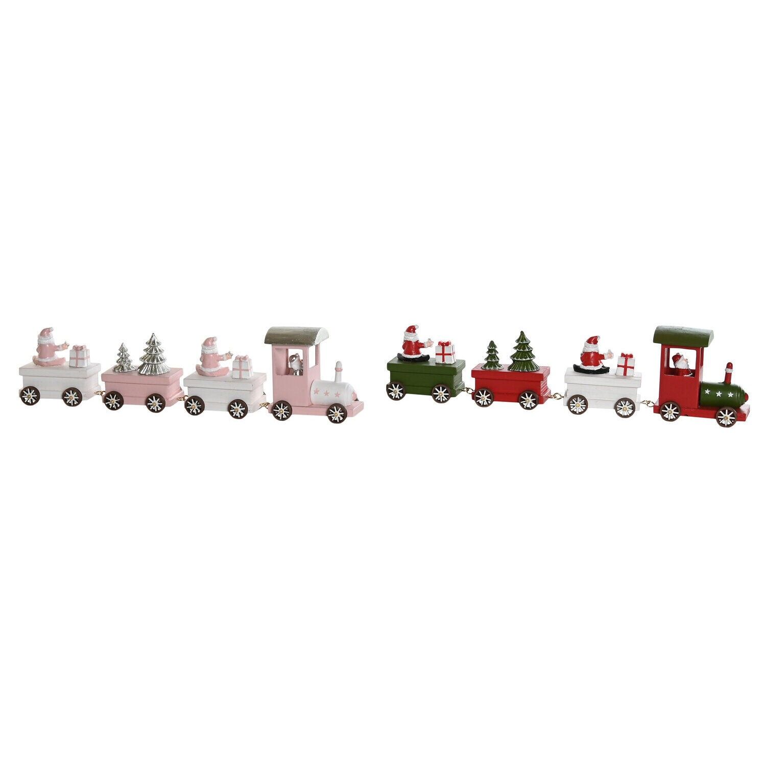Train en bois 35,5 x 5 x 8,8 cm, 2 modèles assortis - Décoration de Noël - NV206832