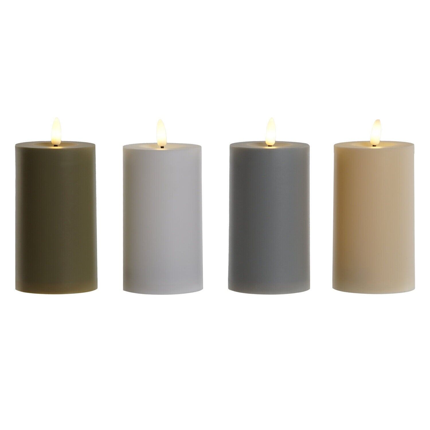 Vela led pvc 7x7x14 4 surtido VE217657