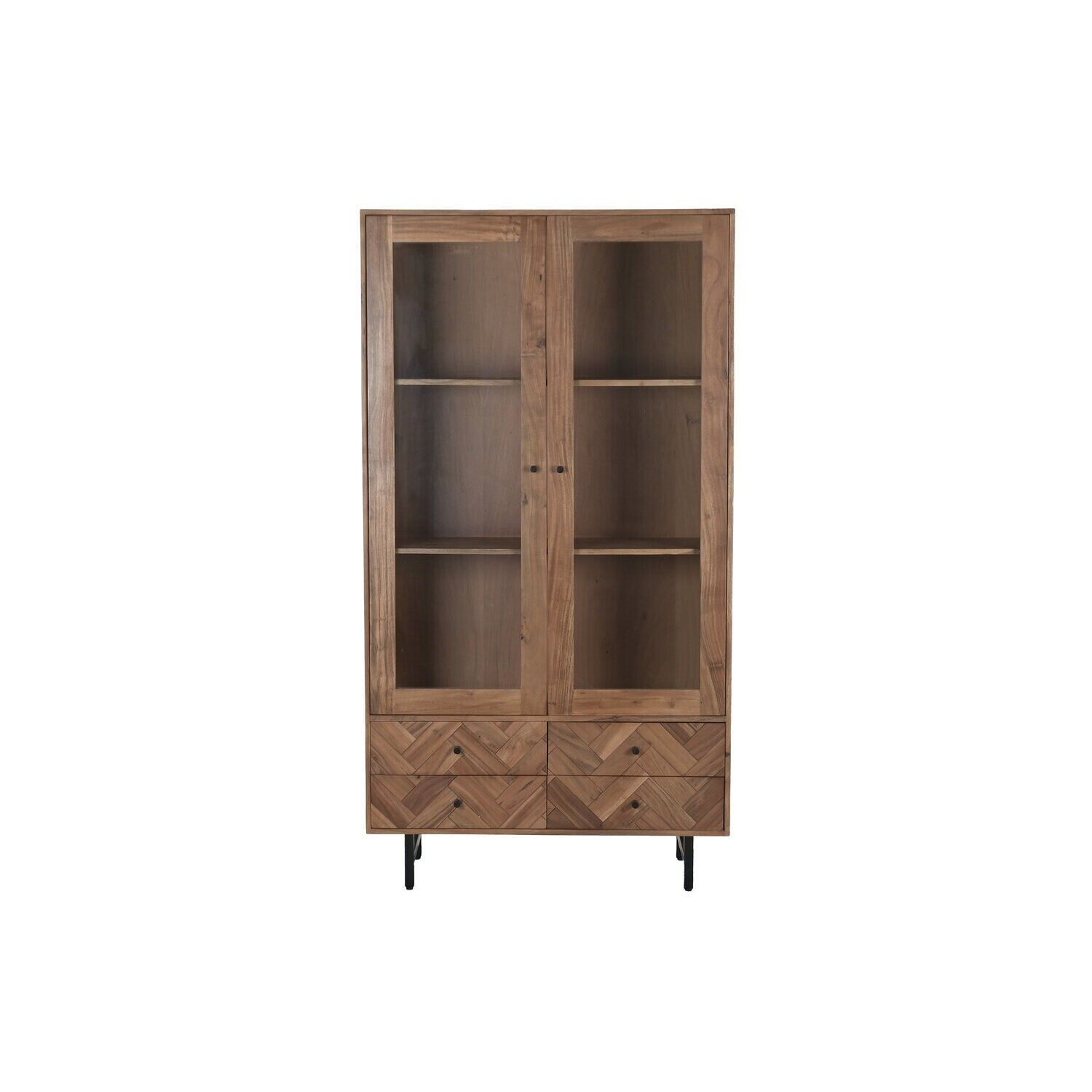 Vitrine en verre d'acacia 100x40x185 MB222418