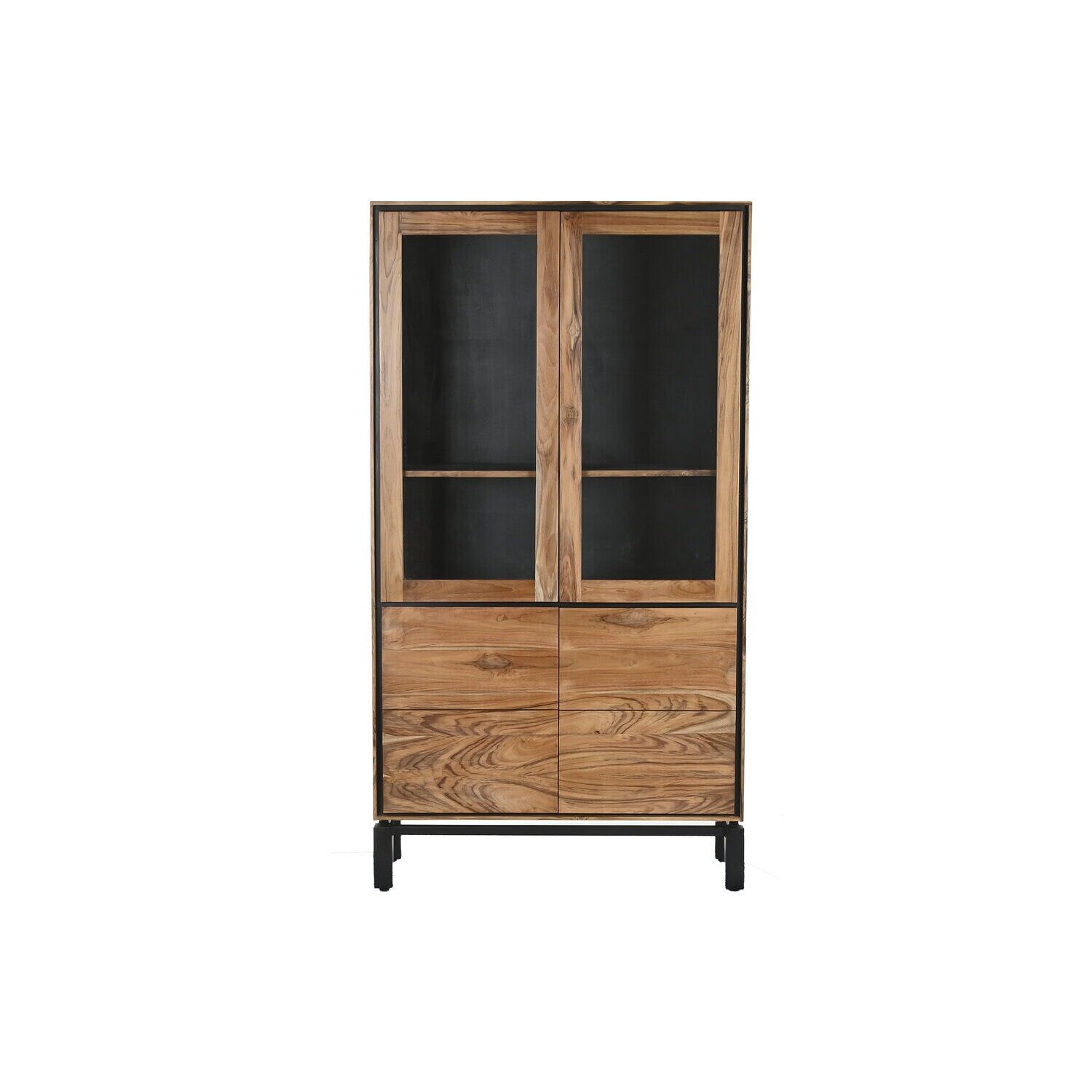 Vitrine en teck d'acacia 100x40x185 marron MB219437