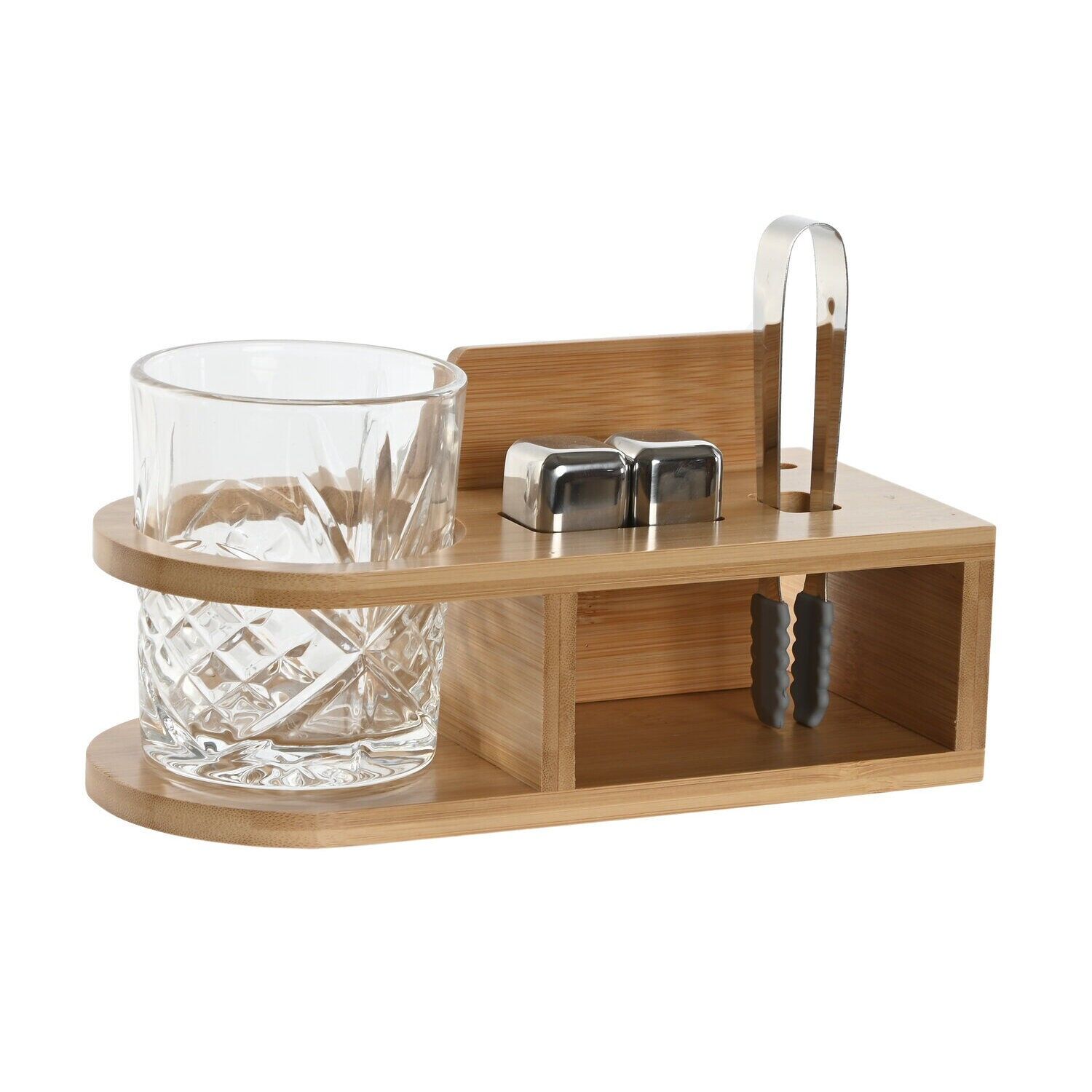 Set whisky 4 cristallo di bambù 22,5x10,5x7 naturale RC218527