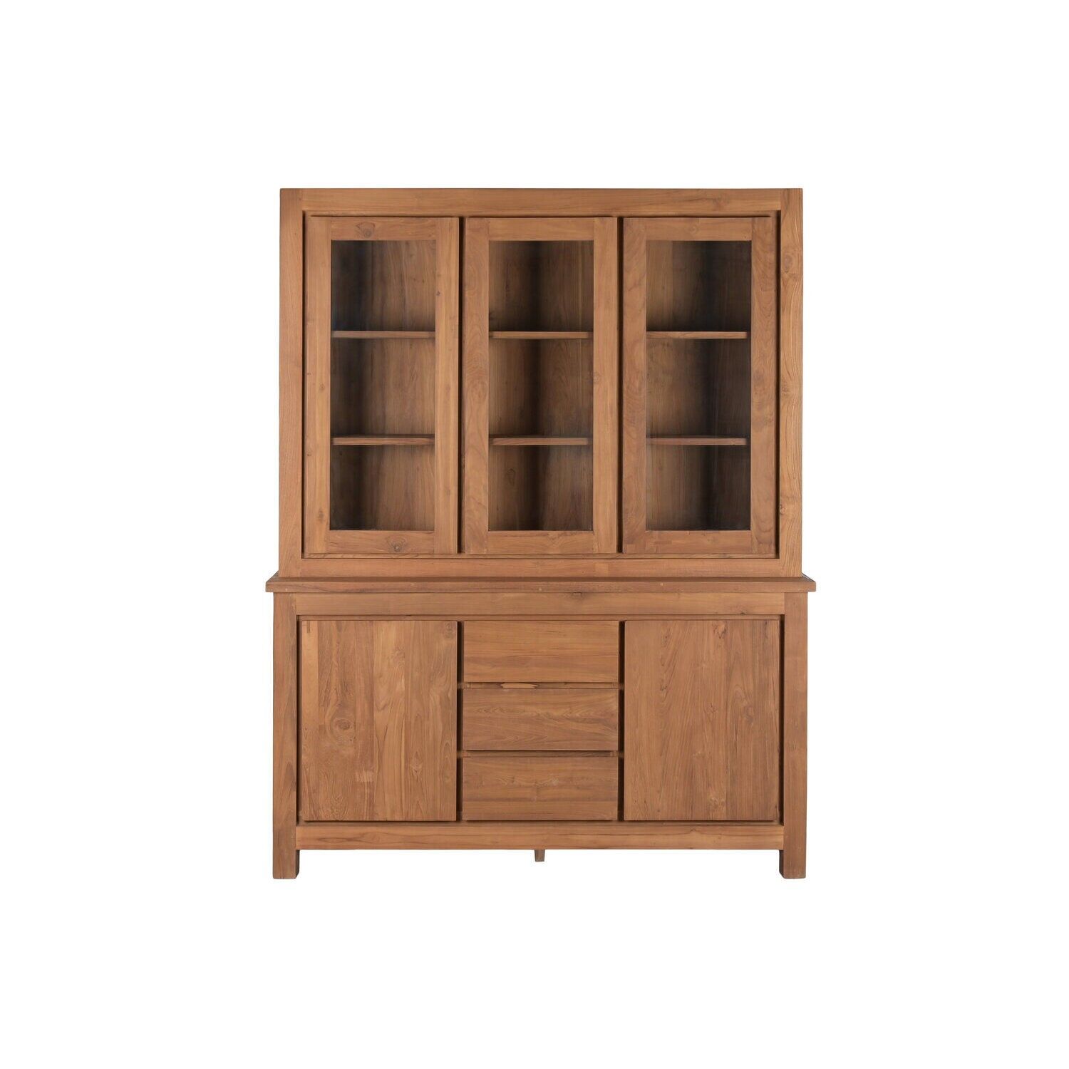 Vitrina teca reciclada cristal 165x47x210 151,20 MB221778