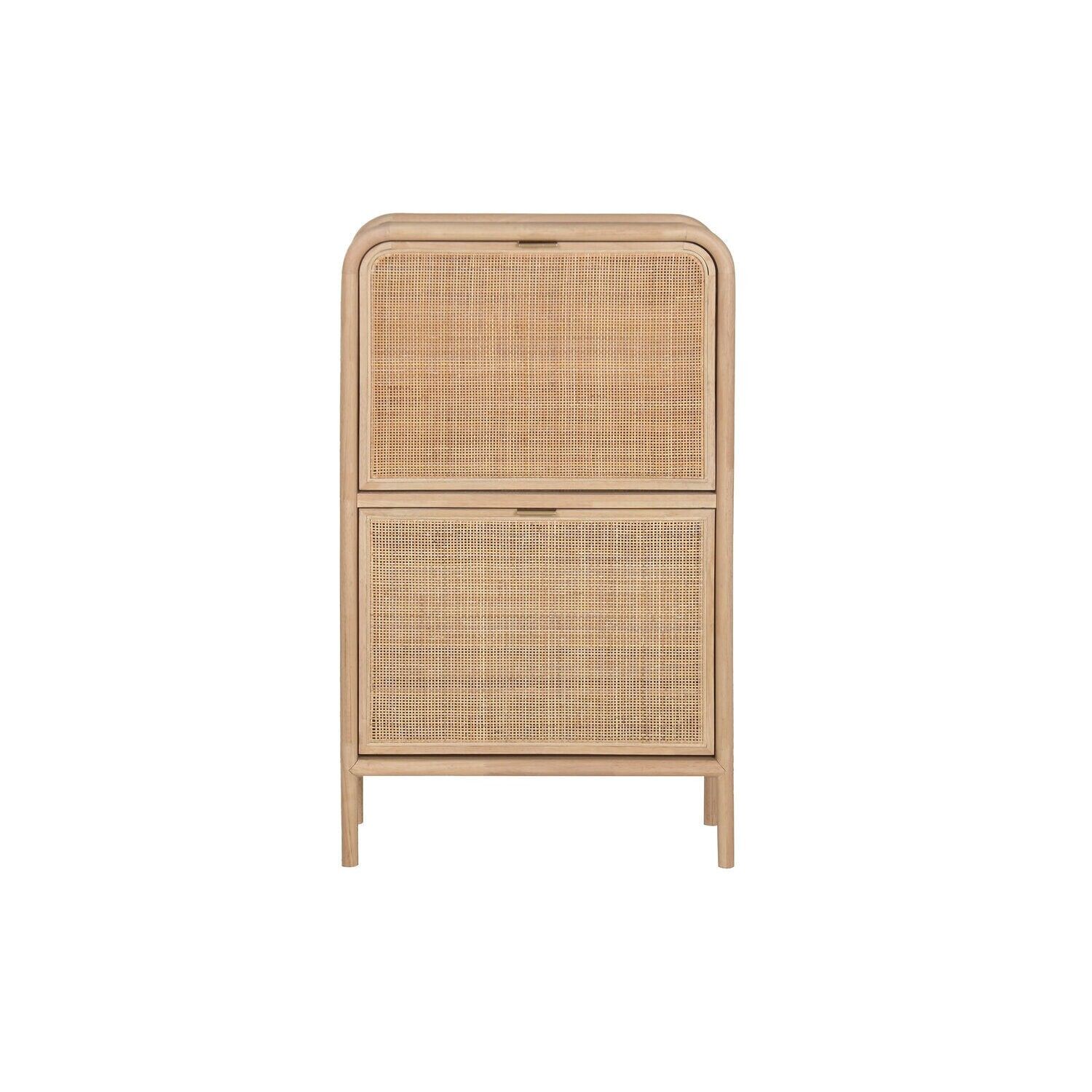 Scarpiera in rattan di abete 70x29x116 MB222247