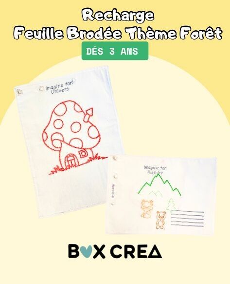 Besticktes, waschbares Bettlaken-Einsatzkissen – Waldmotiv