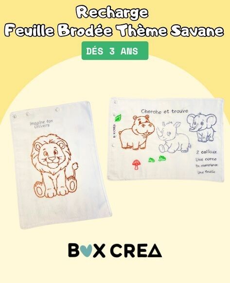 Besticktes, waschbares Bettlaken-Ersatzteil – Savannenmotiv