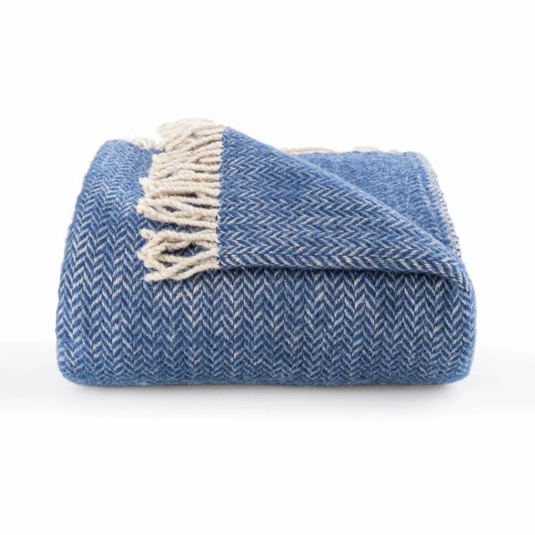 Ladira Wool Plaid – Dark Blue