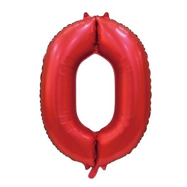 Folienballon 34" Nr. 0 satinrot