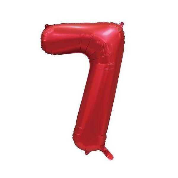 Folienballon 34" Nr. 7 satinrot