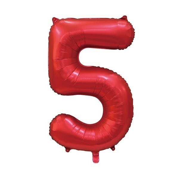 Folienballon 34" Nr. 5 satinrot