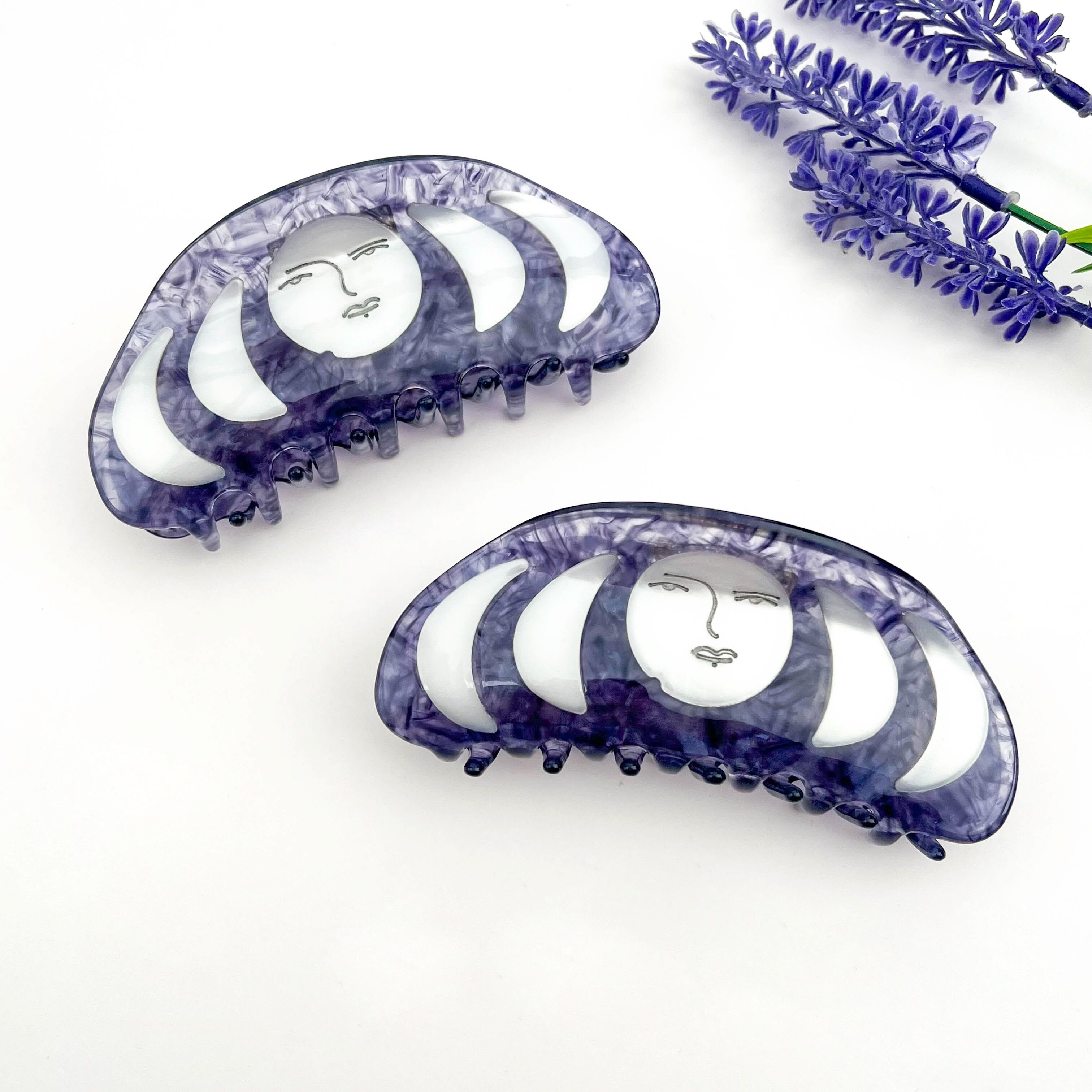 Moon Goddess Acetate Hair Claw Clip