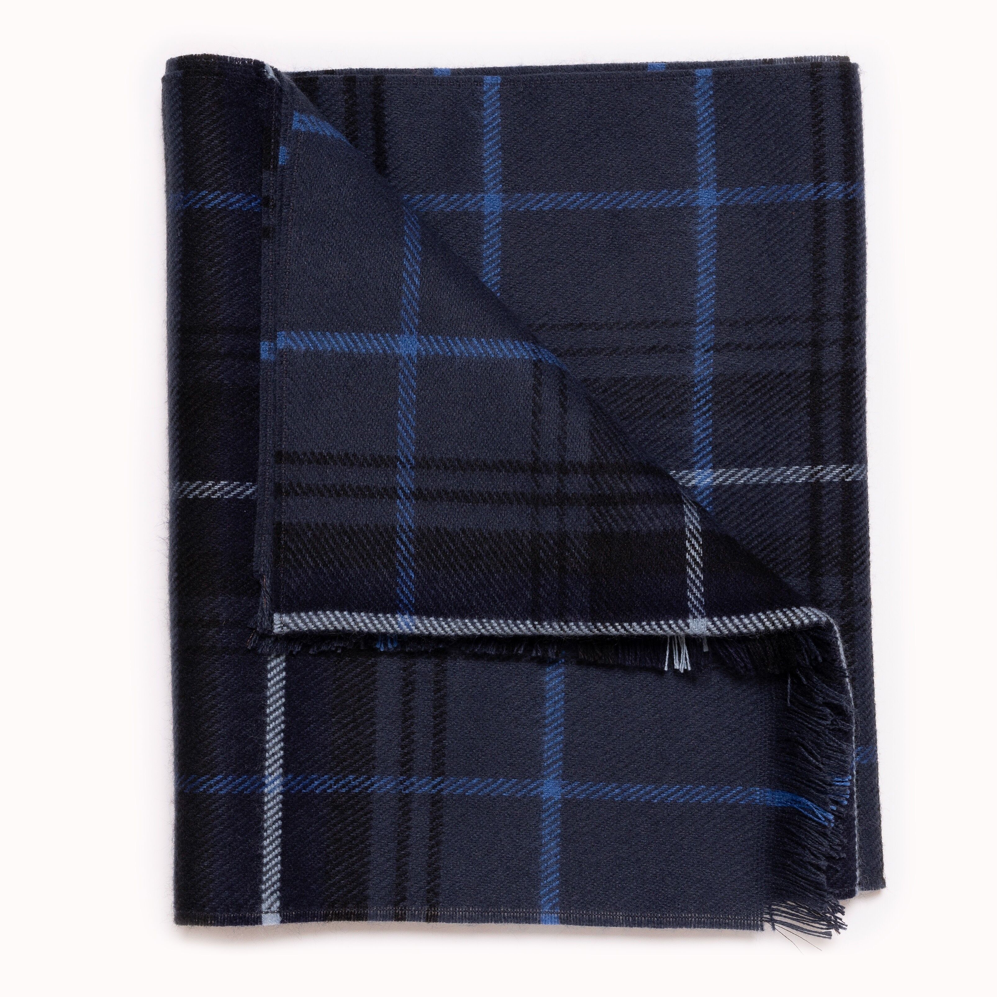 Sciarpa a quadri tartan azzurro cielo