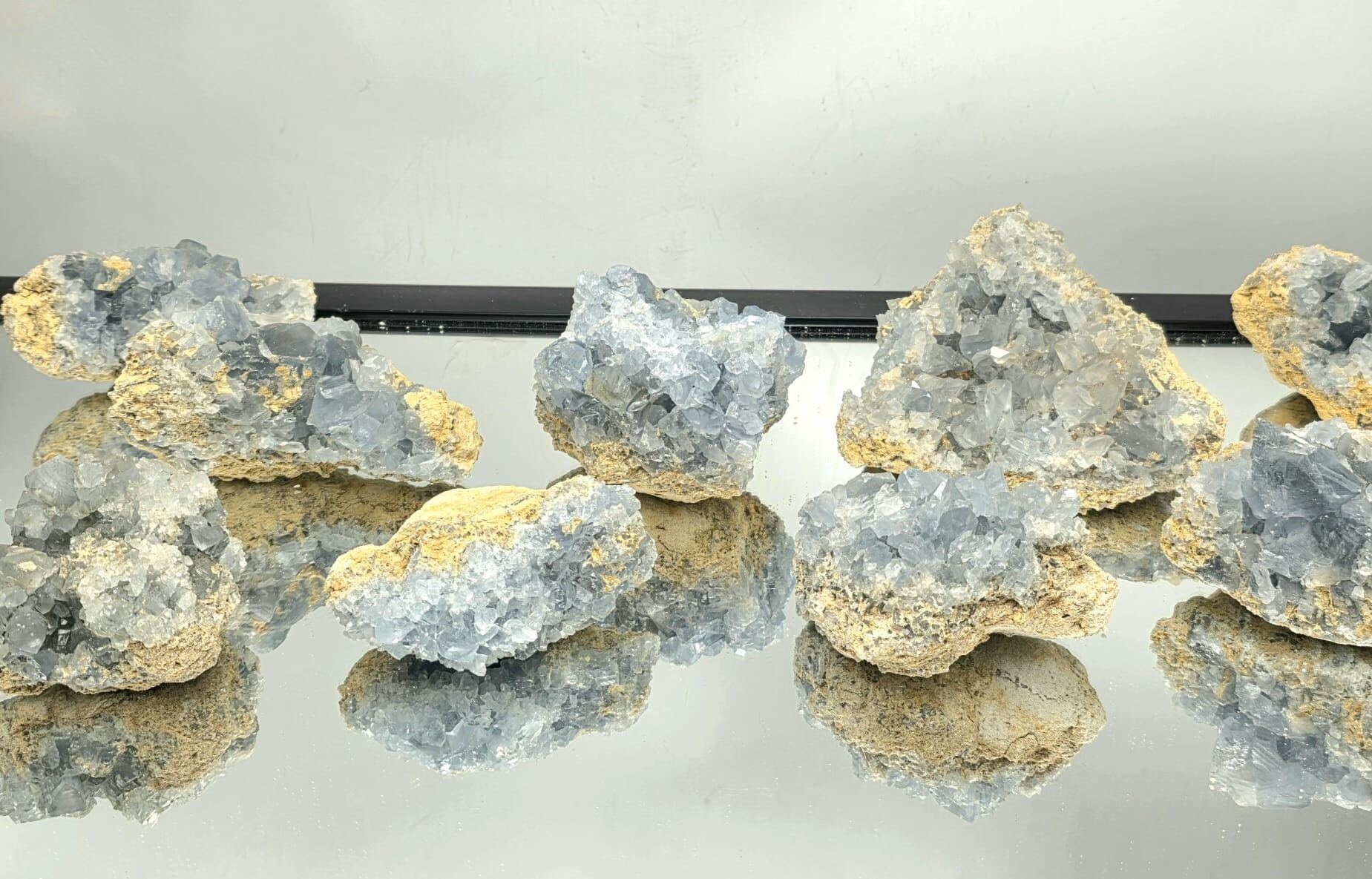 Offerta di lotti di cristalli di celestina, 1 kg